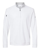 Adidas Men's Textured Quarter-Zip Pullover. A295 - White