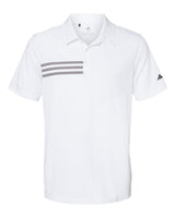 Adidas Men's 3-Stripes Chest Polo. A324 - White/ Black