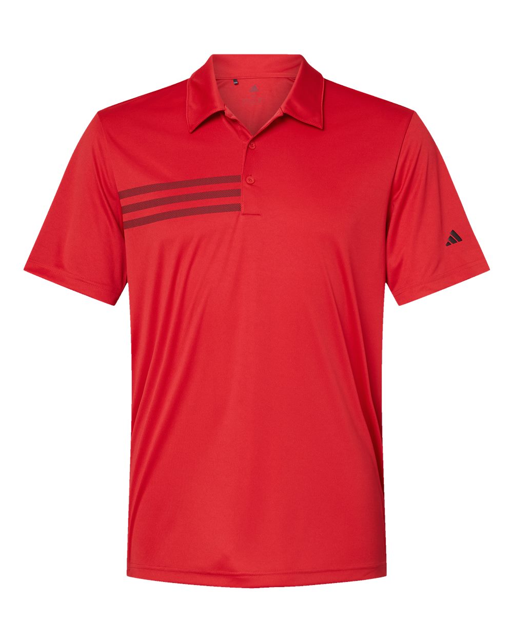 Adidas Men's 3-Stripes Chest Polo. A324 - Collegiate Red/ Black