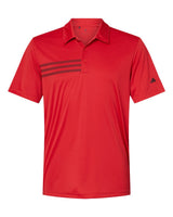 Adidas Men's 3-Stripes Chest Polo. A324 - Collegiate Red/ Black
