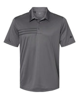 Adidas Men's 3-Stripes Chest Polo. A324 - Grey Five/ Black