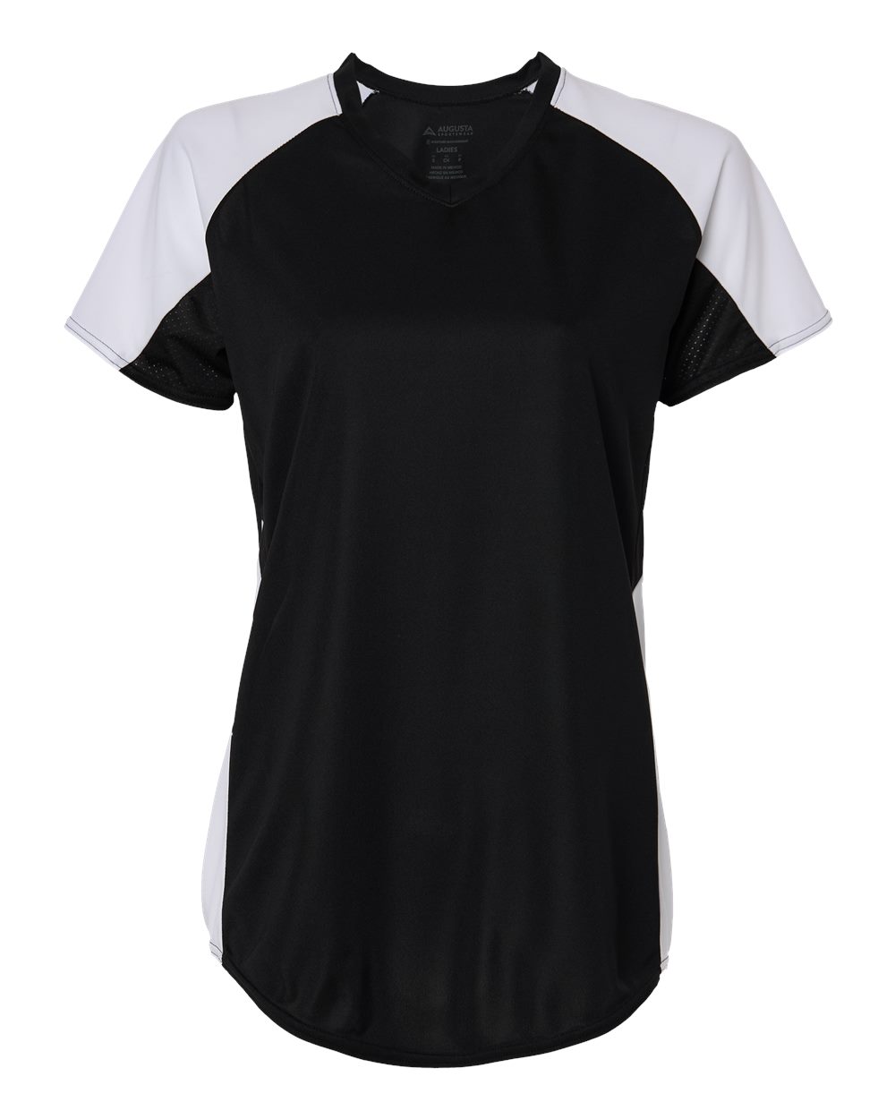 Augusta Sportswear Women's Cutter Jersey. 1522 - Black/ White