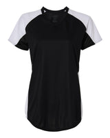 Augusta Sportswear Women's Cutter Jersey. 1522 - Black/ White