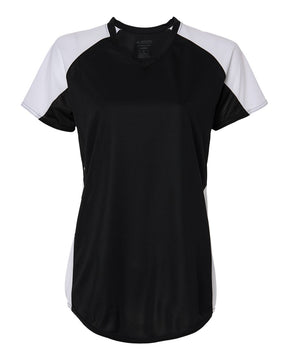 Augusta Sportswear Women's Cutter Jersey. 1522 - Black/ White