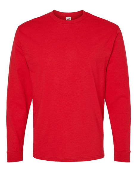 Hanes Unisex Essential-T Long Sleeve T-Shirt. 5286 - Athletic Red