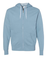 Independent Trading Co. Unisex Lightweight Full-Zip Hooded Sweatshirt. AFX90UNZ - Misty Blue