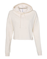 Independent Trading Co. Women’s Lightweight Crop Hooded Sweatshirt. AFX64CRP - Bone