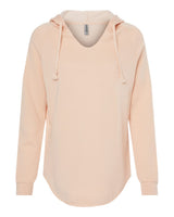 Independent Trading Co. Women’s Lightweight California Wave Wash Hooded Sweatshirt. PRM2500 - Blush