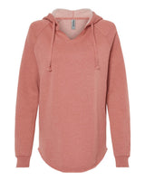 Independent Trading Co. Women’s Lightweight California Wave Wash Hooded Sweatshirt. PRM2500 - Dusty Rose