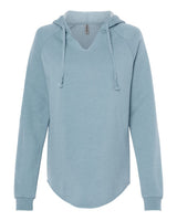 Independent Trading Co. Women’s Lightweight California Wave Wash Hooded Sweatshirt. PRM2500 - Misty Blue