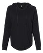 Independent Trading Co. Women’s Lightweight California Wave Wash Hooded Sweatshirt. PRM2500 - Black