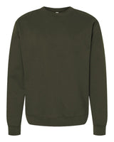 Independent Trading Co. Unisex Midweight Crewneck Sweatshirt. SS3000 - Army