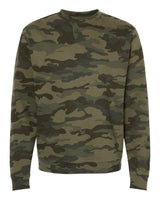 Independent Trading Co. Unisex Midweight Crewneck Sweatshirt. SS3000 - Forest Camo