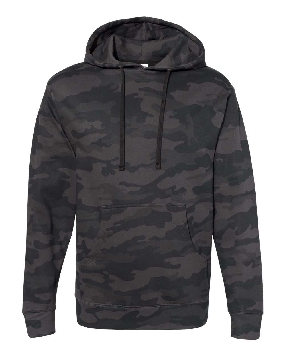 Independent Trading Co. Unisex Midweight Hooded Sweatshirt. SS4500 - Black Camo