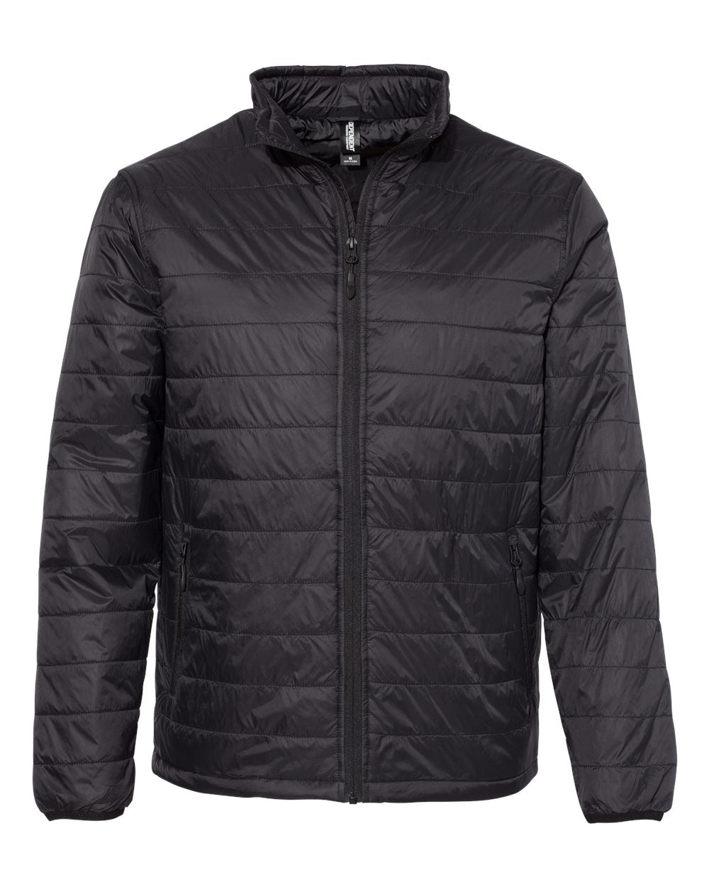 Independent Trading Co. Men's Puffer Jacket. EXP100PFZ - Black