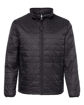 Independent Trading Co. Men's Puffer Jacket. EXP100PFZ - Black