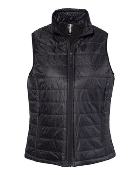 Independent Trading Co. Women's Puffer Vest. EXP220PFV - Black