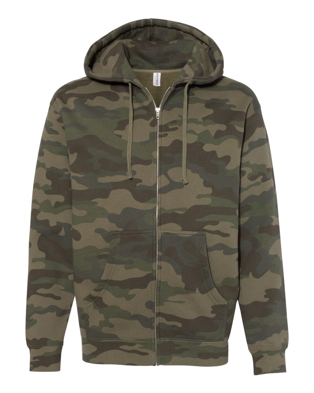 Independent Trading Co. Unisex Heavyweight Full-Zip Hooded Sweatshirt. IND4000Z - Forest Camo