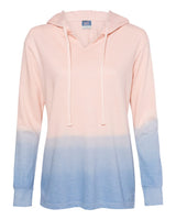 MV Sport Women's French Terry Ombré Hooded Sweatshirt. W20185 - Cameo Pink/ Stonewash