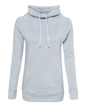 MV Sport Women’s Space-Dyed Cowl Neck Sweatshirt. W20155 - Light Blue