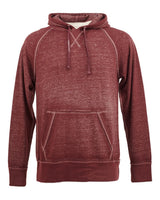 J. America Men's Vintage Zen Fleece Hooded Sweatshirt. 8915 - Twisted Bordeaux