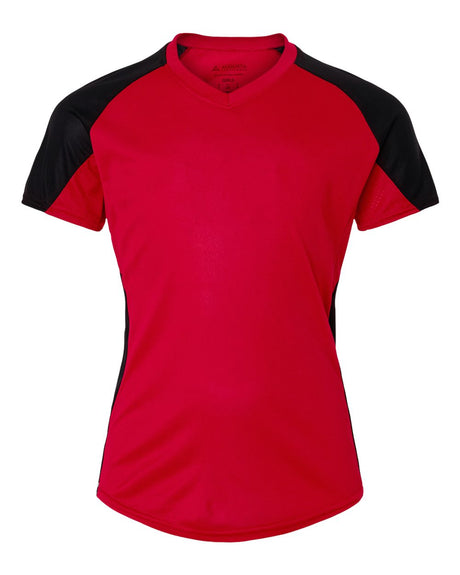 Augusta Sportswear Girls' Cutter Jersey. 1523 - Red/ Black