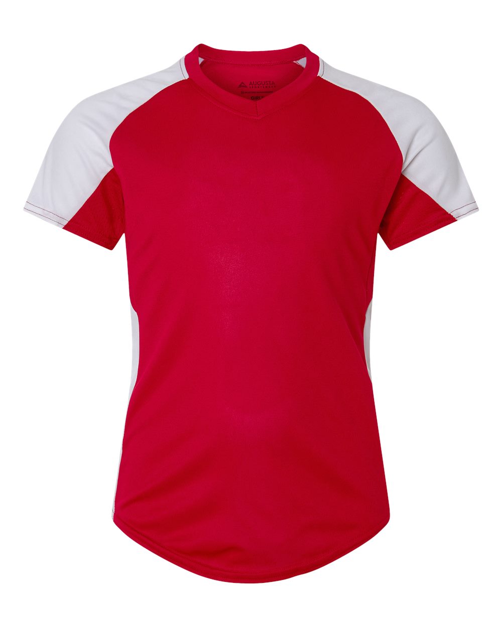 Augusta Sportswear Girls' Cutter Jersey. 1523 - Red/ White