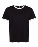 Next Level Unisex Cotton Ringer Tee. 3604 - Black/ Natural