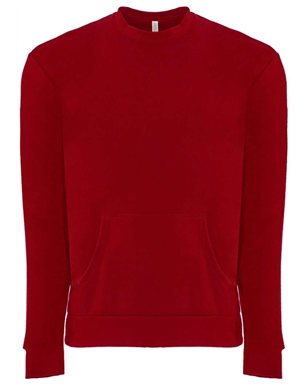 Next Level Unisex Santa Barbara Pocket Crewneck Sweatshirt. 9001 - Red