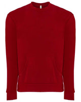 Next Level Unisex Santa Barbara Pocket Crewneck Sweatshirt. 9001 - Red