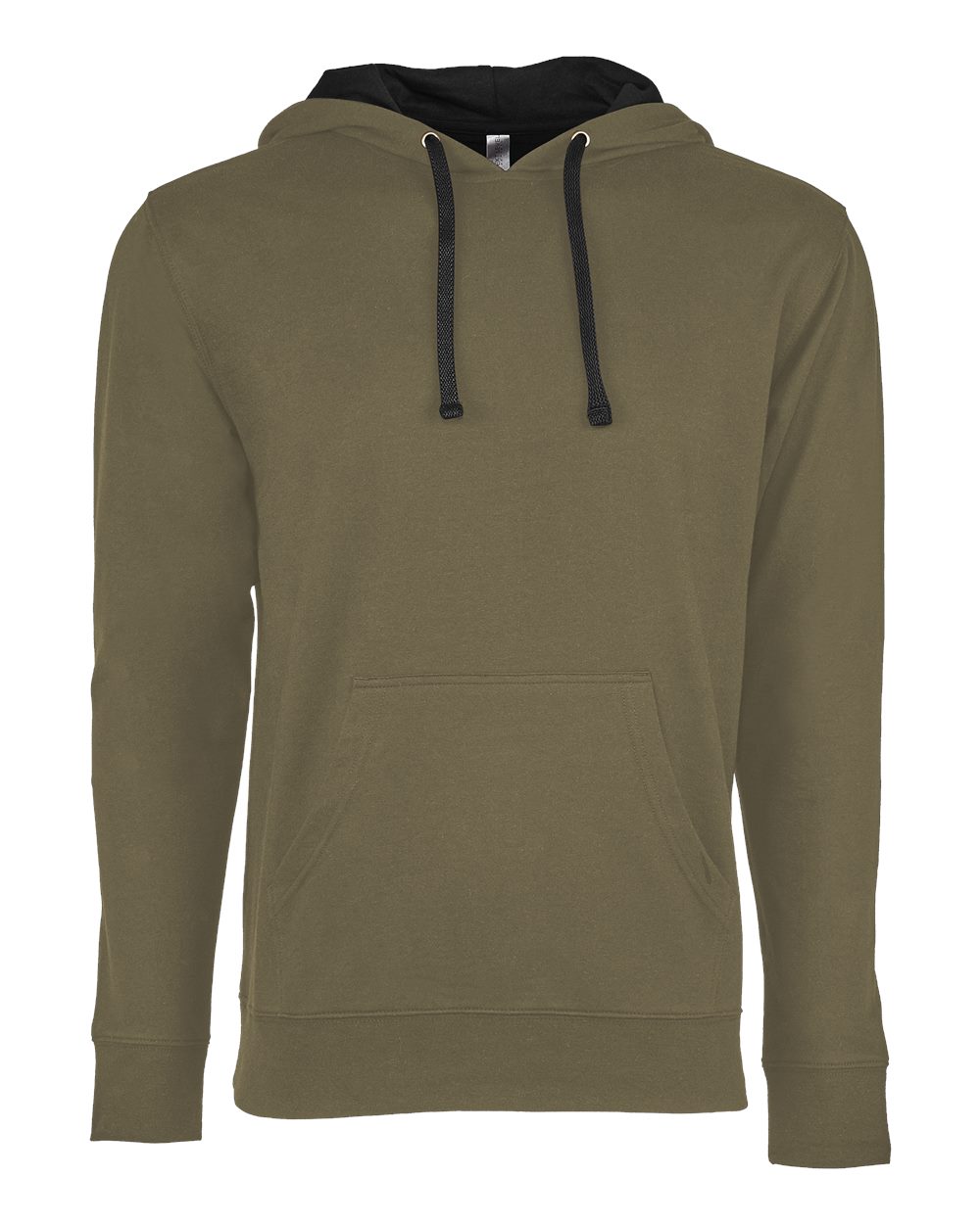 Next Level Unisex Laguna Hoodie Sweatshirt. 9301 - Military Green/ Black