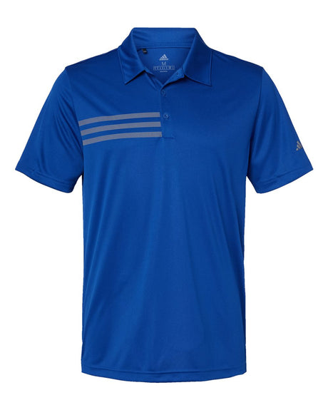 Adidas Men's 3-Stripes Chest Polo. A324 - Collegiate Royal/ Grey Three