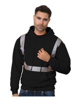 Bayside Unisex USA-Made High Visibility Hooded Sweatshirt. 3739 - Black