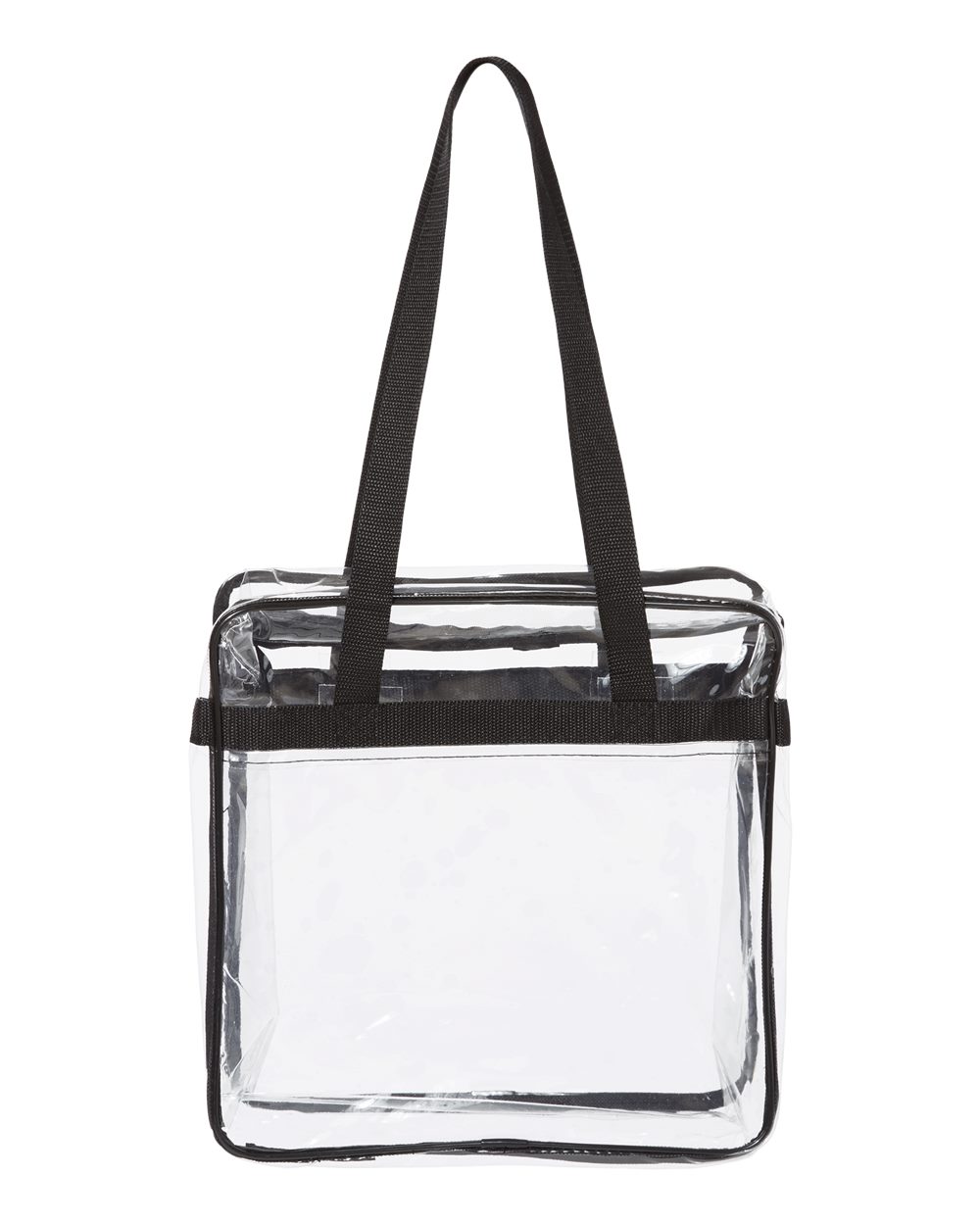 OAD OAD Clear Tote with Zippered Top. OAD5005 - Black