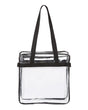 OAD OAD Clear Tote with Zippered Top. OAD5005 - Black
