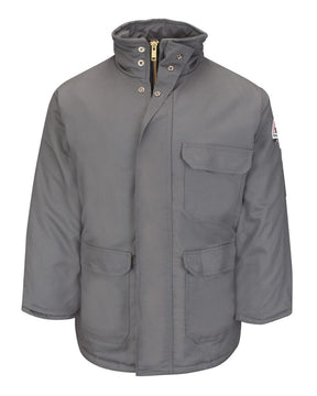 Bulwark Men's Tall Deluxe Parka - EXCEL FR® ComforTouch. JLP8T - Grey