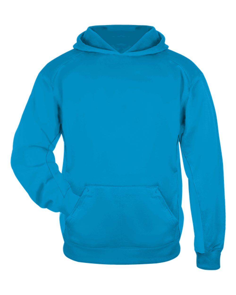Badger Youth Performance Fleece Hooded Sweatshirt. 2454 - Electric Blue