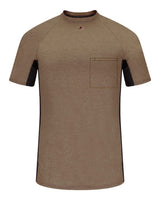 Bulwark Men's FR Two-Tone Base Layer with Concealed Chest Pocket- EXCEL FR. MPS4 - Khaki