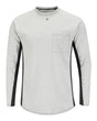 Bulwark Men's Long Sleeve FR Two-Tone Base Layer with Concealed Chest Pocket - EXCEL FR. MPS8 - Grey