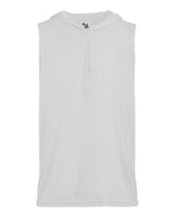 Badger Youth B-Core Hooded Sleeveless T-Shirt. 2108 - White