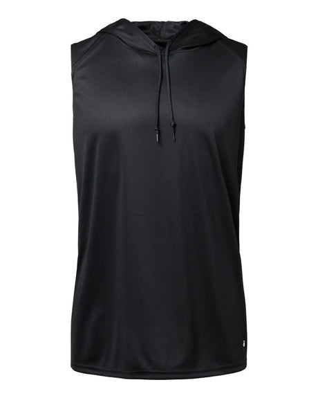 Badger Men's B-Core Hooded Sleeveless T-Shirt. 4108 - Black