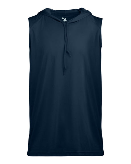Badger Men's B-Core Hooded Sleeveless T-Shirt. 4108 - Navy
