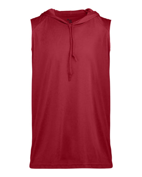 Badger Men's B-Core Hooded Sleeveless T-Shirt. 4108 - Red