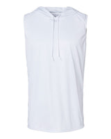 Badger Men's B-Core Hooded Sleeveless T-Shirt. 4108 - White