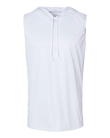 Badger Men's B-Core Hooded Sleeveless T-Shirt. 4108 - White