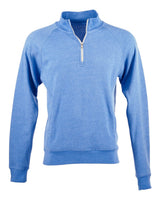 J. America Men's Triblend Quarter-Zip Sweatshirt. 8869 - Cool Royal Triblend