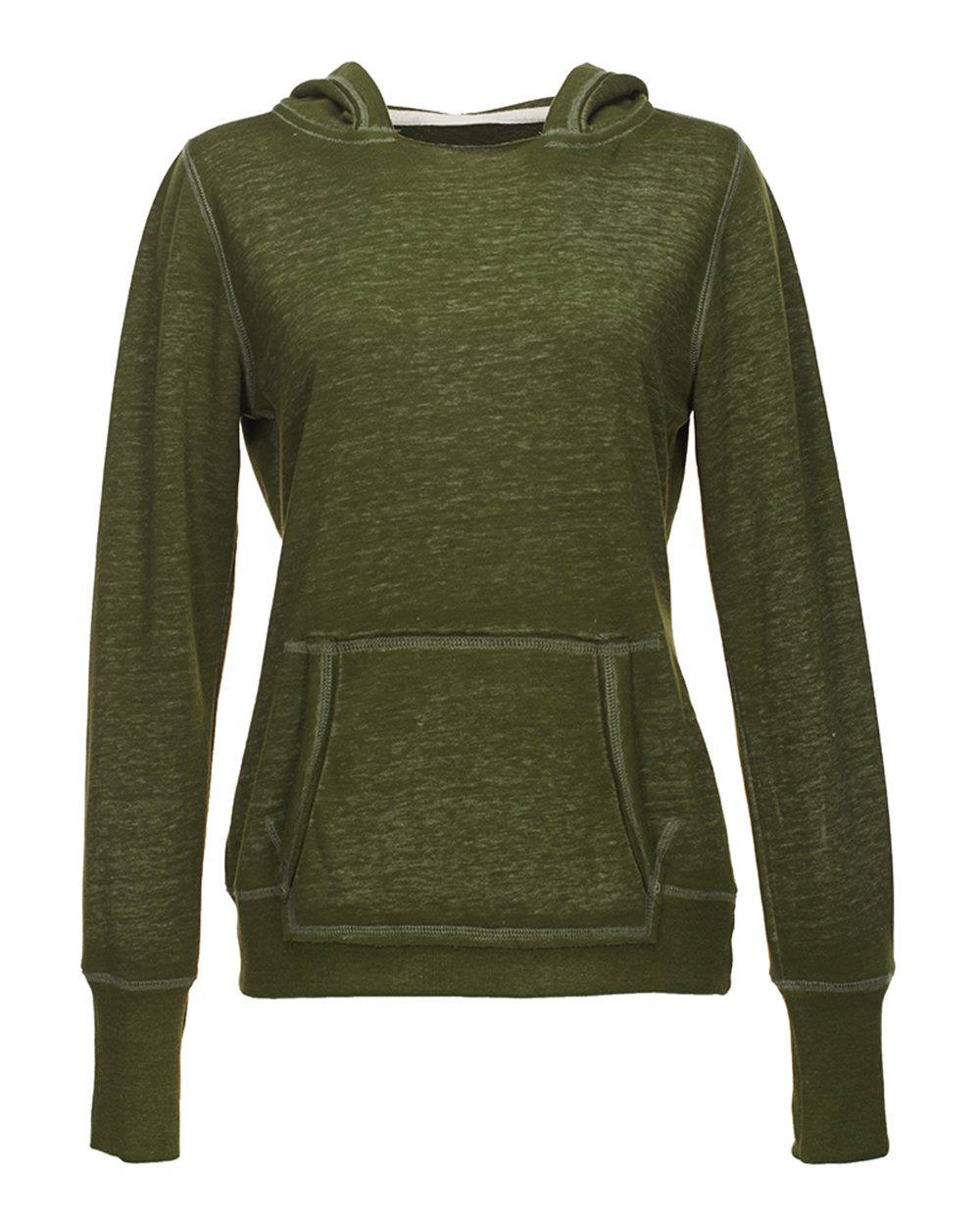 J. America Women's Zen Fleece Hooded Sweatshirt. 8912 - Twisted Olive