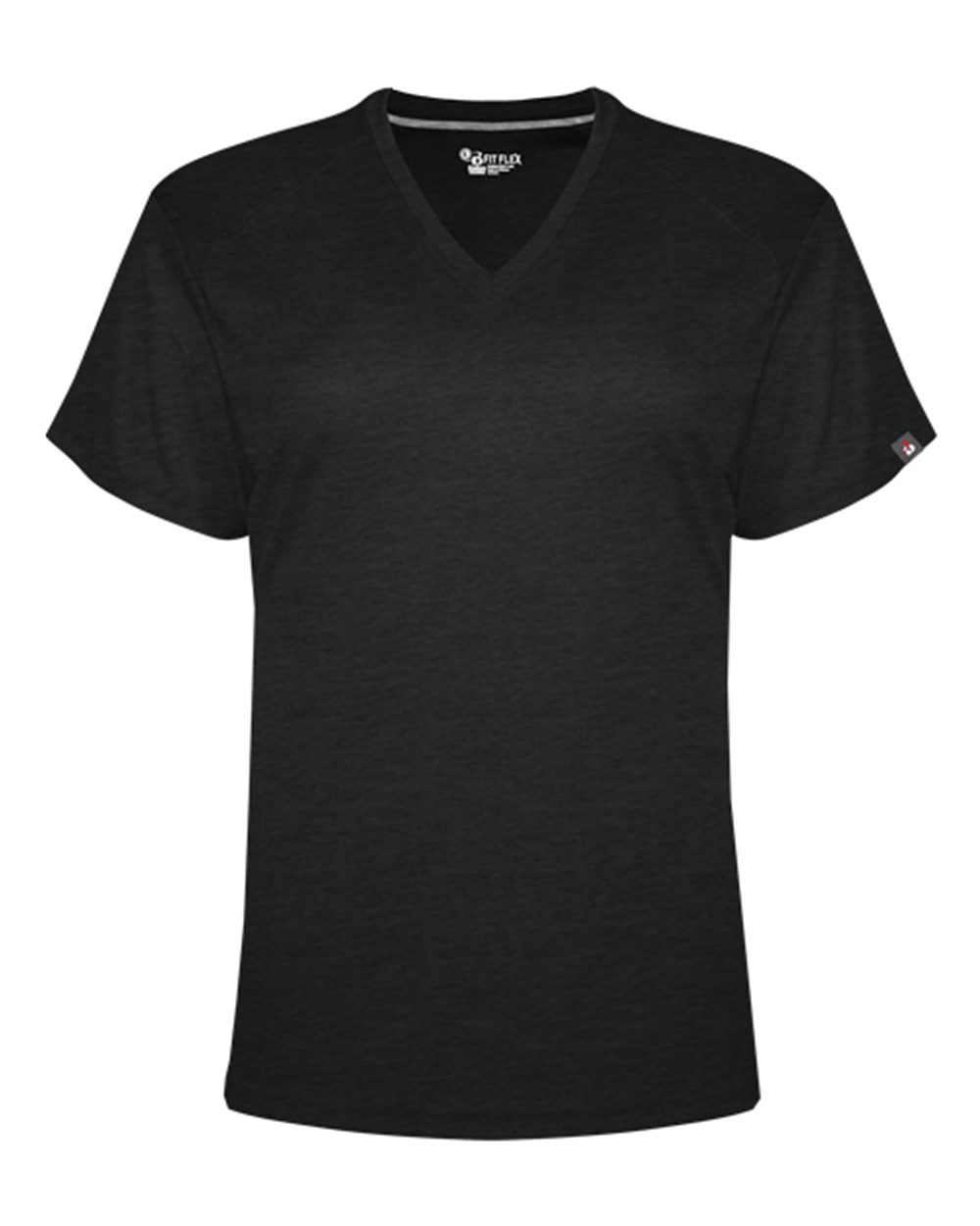Badger Women's FitFlex Performance V-Neck T-Shirt. 1002 - Black
