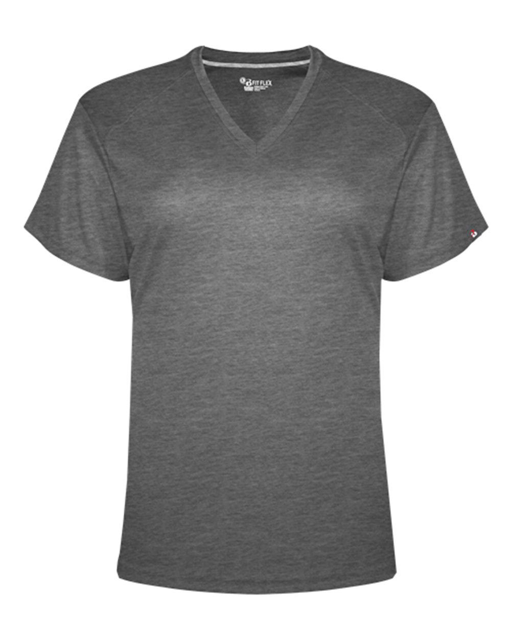 Badger Women's FitFlex Performance V-Neck T-Shirt. 1002 - Charcoal
