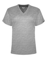 Badger Women's FitFlex Performance V-Neck T-Shirt. 1002 - Oxford